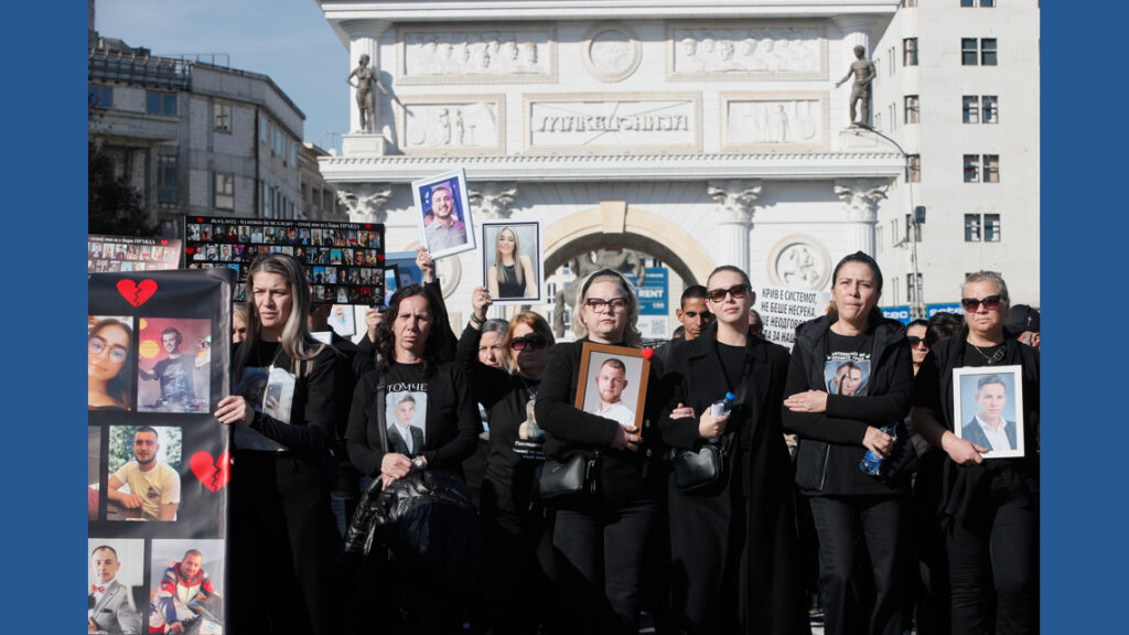 Thousands protest ahead of trial over deadliest fire in North Macedonia’s history