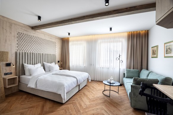 The rooms – bright and spacious and with a clear view of the surrounding mountains.
