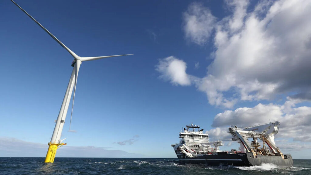 UK's first offshore wind farm marks milestone