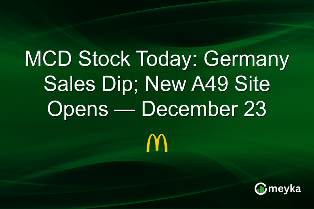 MCD Stock Today: Germany Sales Dip; New A49 Site Opens — December 23