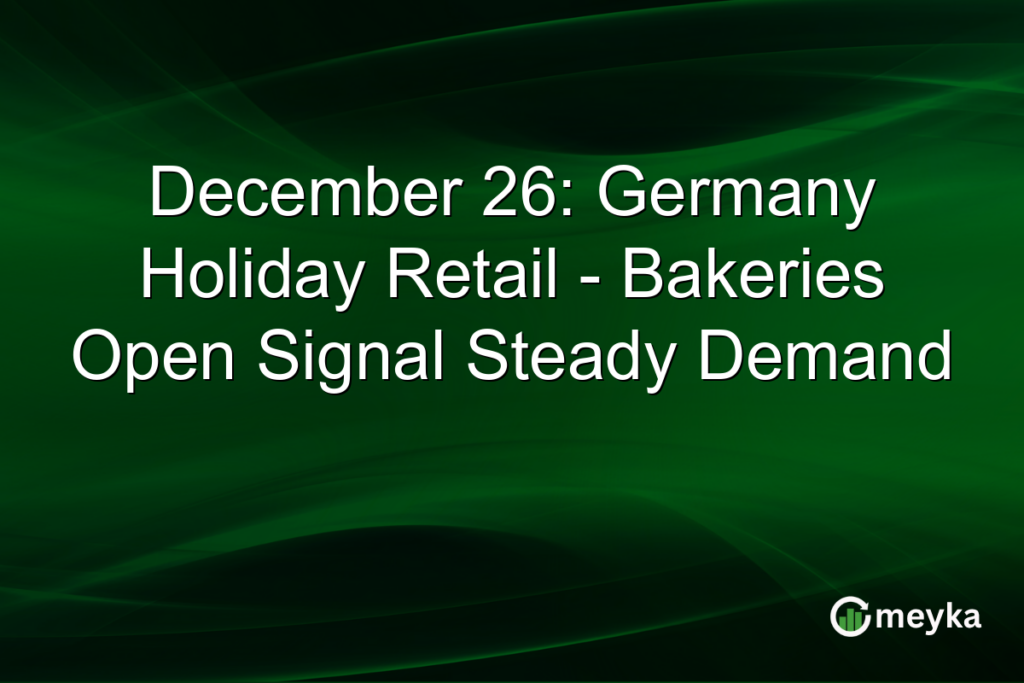 December 26: Germany Holiday Retail – Bakeries Open Signal Steady Demand December 26: Germany Holiday Retail - Bakeries Open Signal Steady Demand