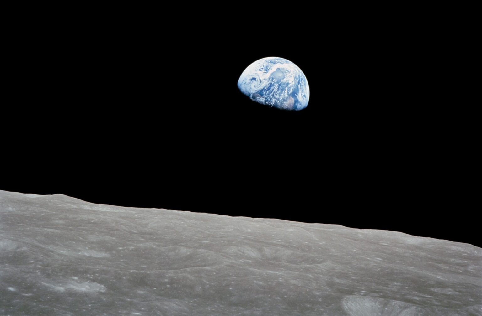 Earthrise taken from Apollo 8 on Dec. 24, 1968.