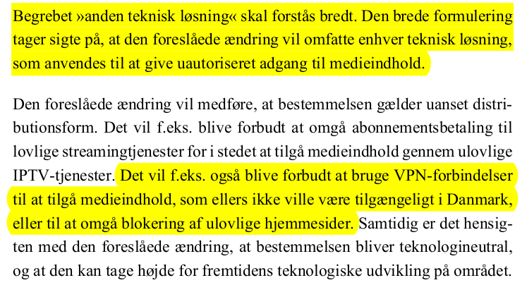 The Danish government submits a proposal for consultation on the Christmas holidays which, among other things, will make it illegal to use VPN to access streaming services in other countries, or to access blocked websites