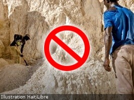 Haiti - Environment : Illegal exploitation of the Laboule quarries