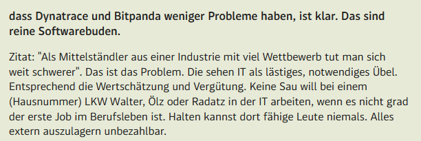 Do any of you work in IT for a medium-sized company like this? How come? Than what? What speaks for it? Does management take IT concerns seriously, or is “IT” actually seen as a purely necessary evil, with everything that comes with it?