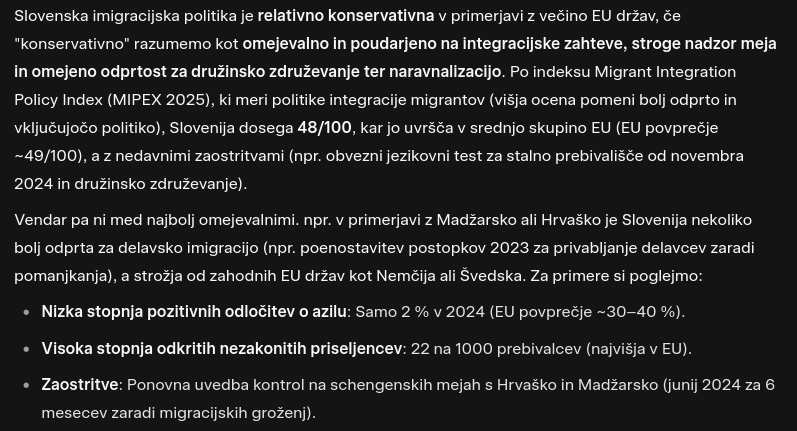 Is Slovenia really conservative in terms of migration compared to the rest of Europe?