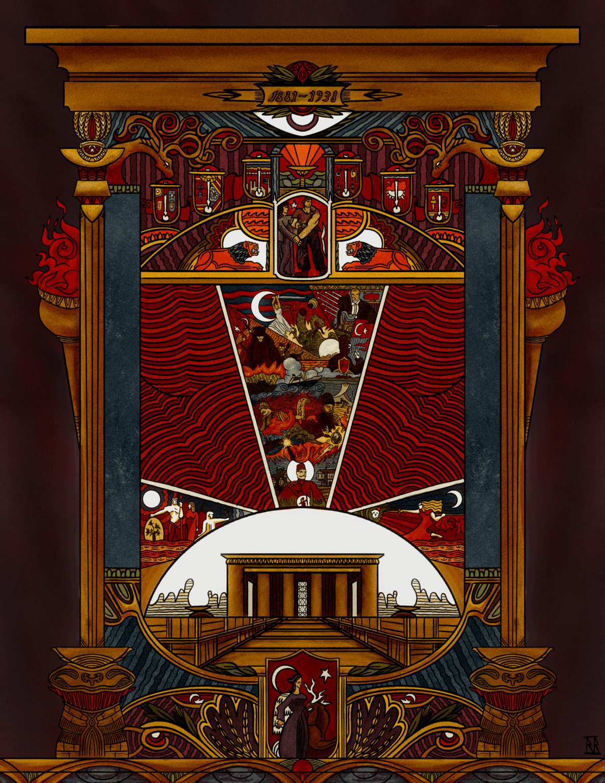 My drawing in memory of the Great Savior Mustafa Kemal Atatürk