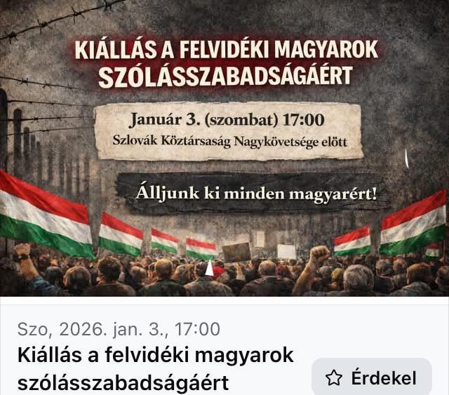 Protest in Budapest against the Beneš decrees in front of the Slovak Embassy