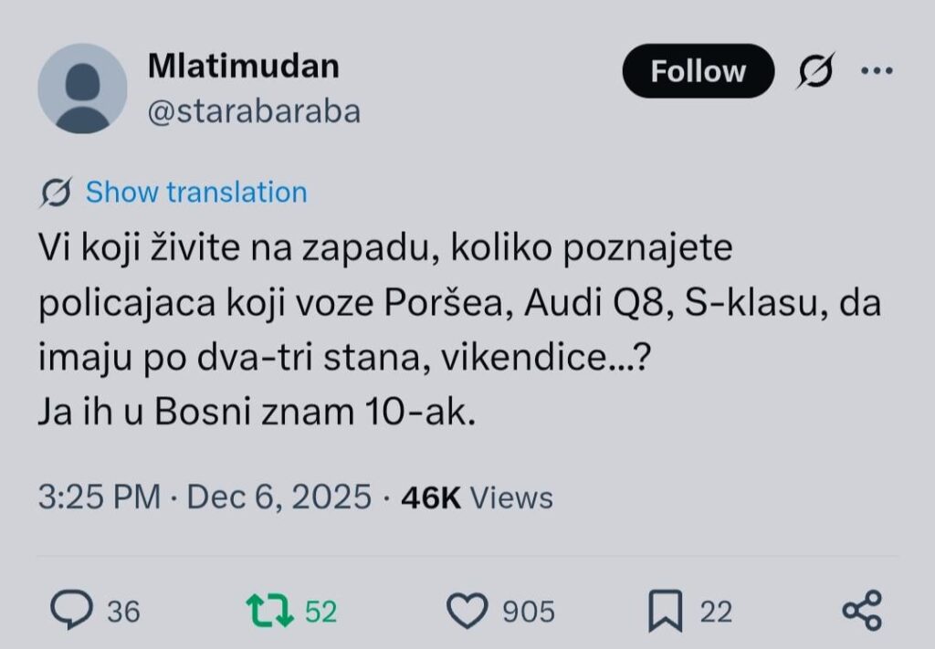 A legitimate question. And how well do you know people from our inspection who cooperate with criminals