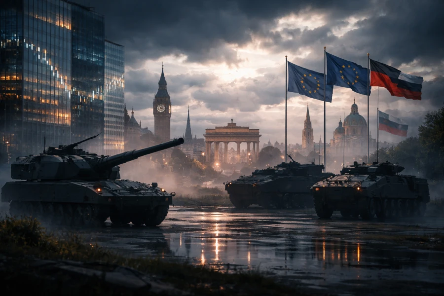 Peace talk jitters hit UK defence stocks as Russia ups pressure, Europe deepens arms ties, and Bulgaria joins the euro amid backlash.