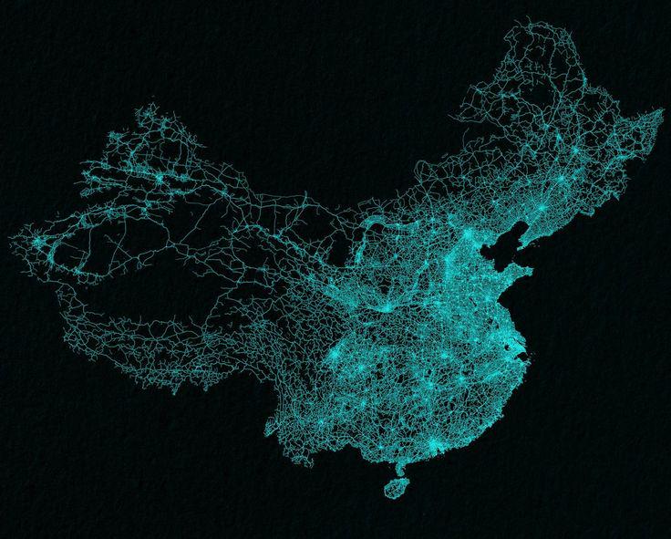 Road map of China.