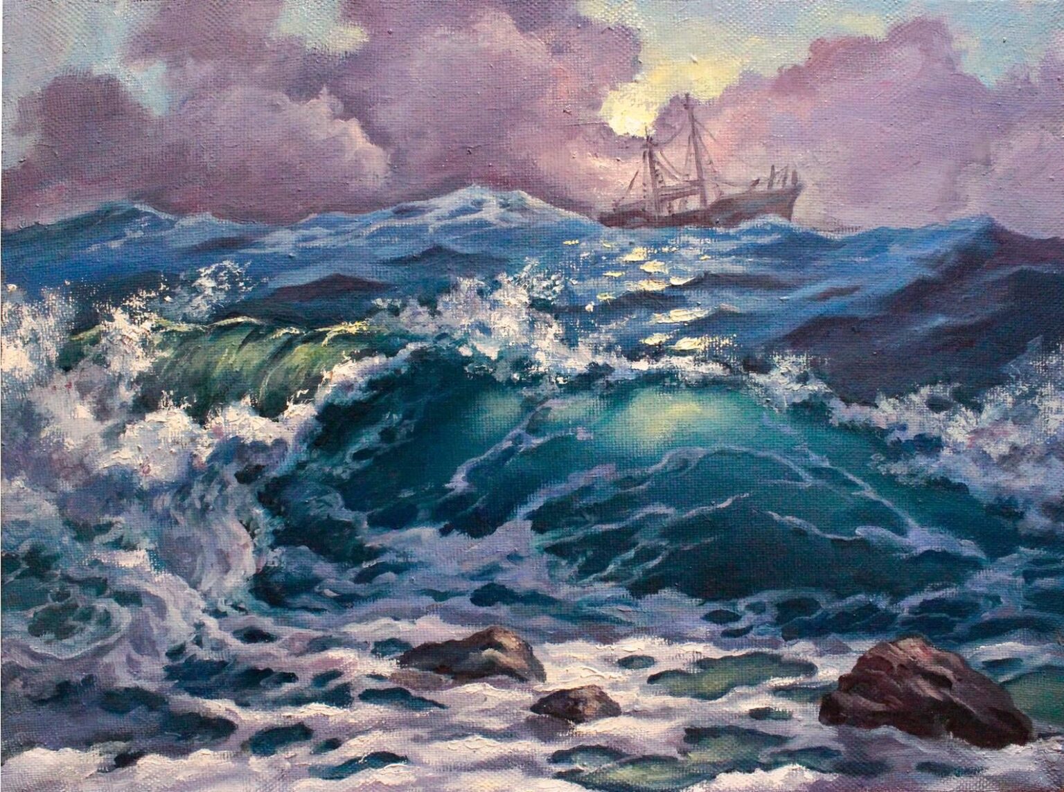 Stormy element. My oil painting on canvas