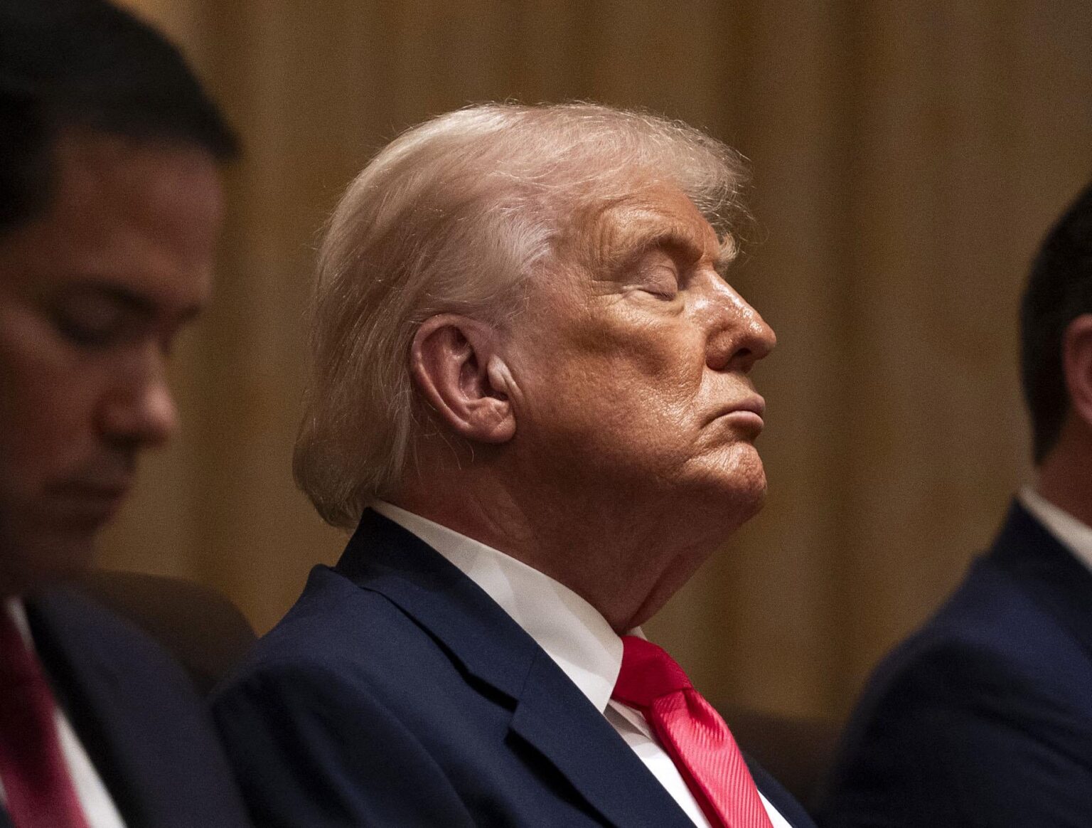 Trump Appears To Doze During Stroke