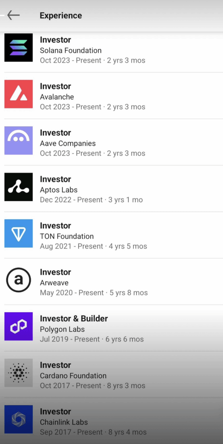 Updating your LinkedIn after buying $10 worth of crypto