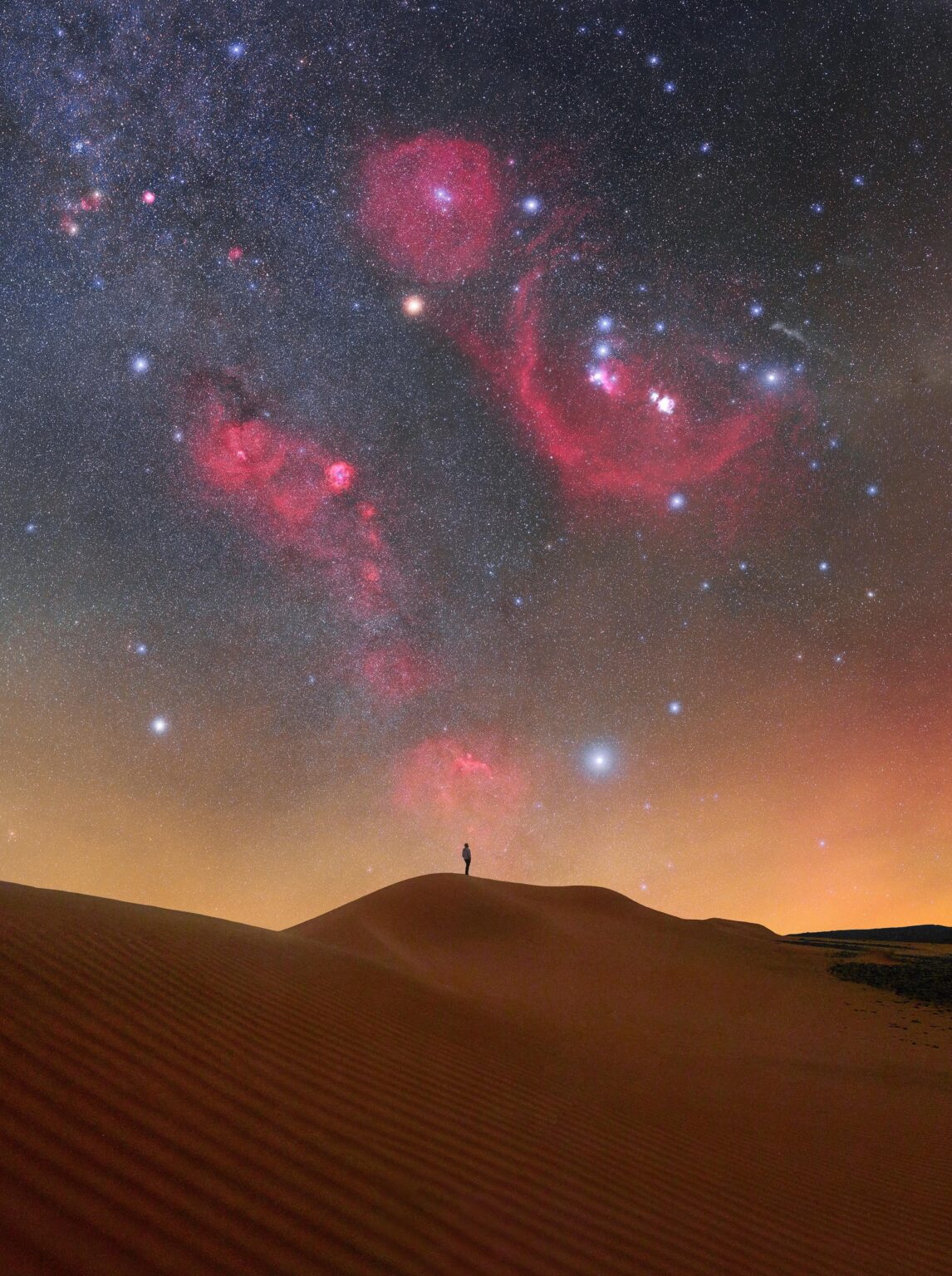I captured Orion rising above the Sahara in one of the darkest skies on Earth