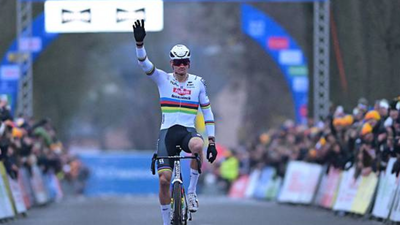 Cycling World champion Mathieu van der Poel survives another crash after dangerous fan incident in Belgium