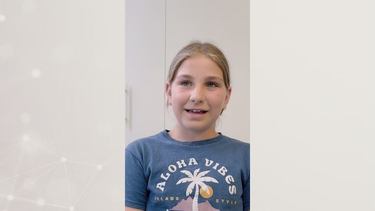 Molly, 11, connects with friends and family online but would prefer to see them in person. 