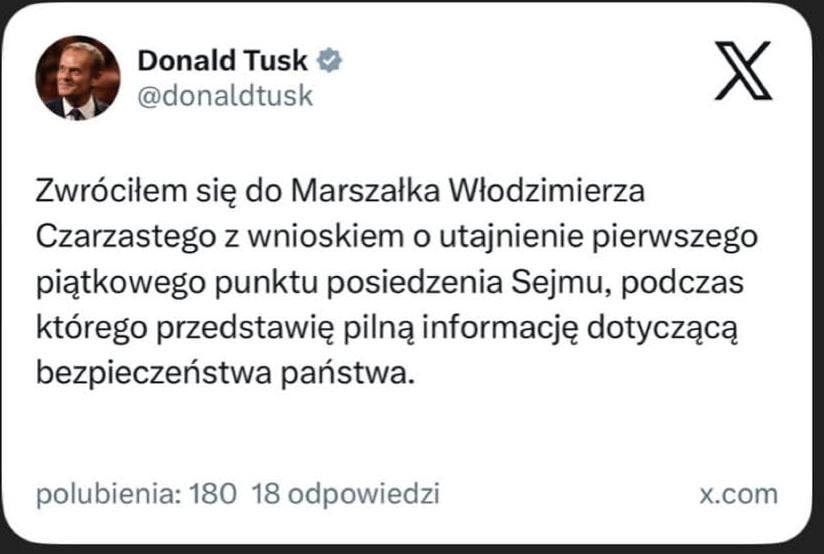Secret session of the Sejm.