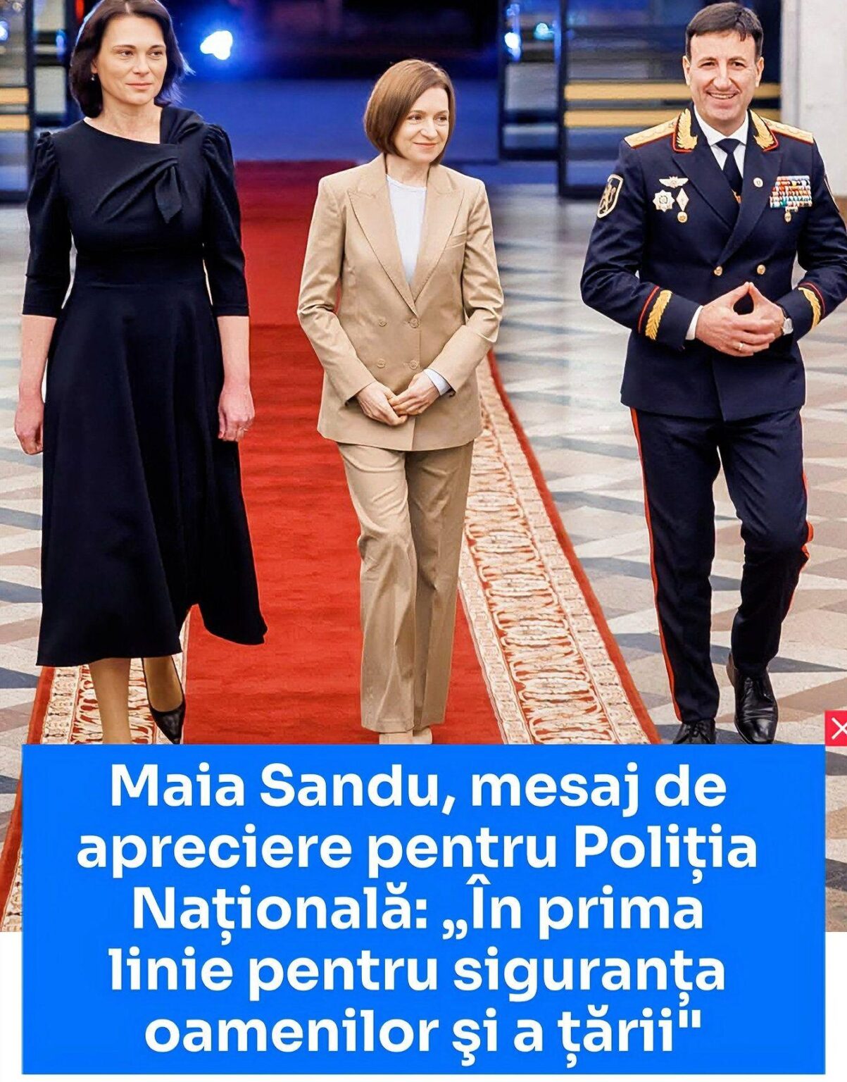 Maia Sandu, sent a message of congratulations and thanks to policemen and women, on the occasion of National Police Day.