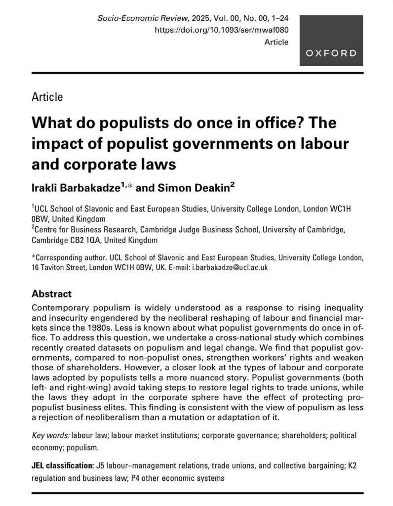 AKP, Populist Politics and Authoritarian Neoliberalism