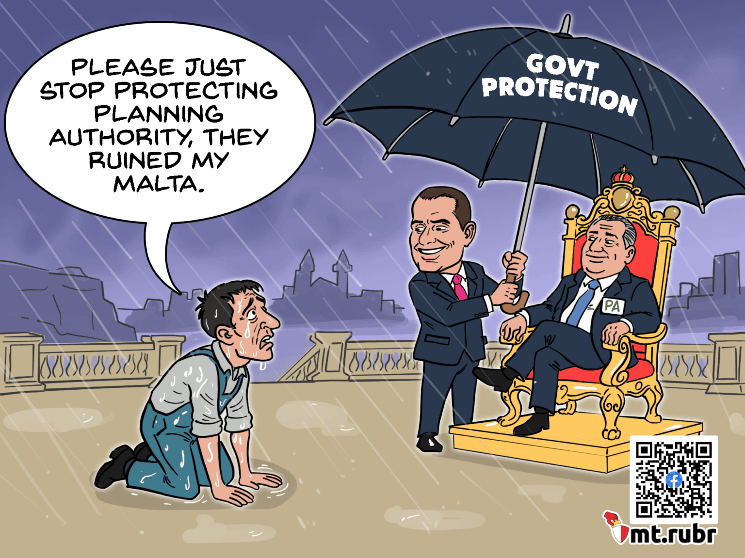 [mt.rubr] In the past 10-20 days, the Planning Authority approved a 13-storey building in Xlendi, eight and five-storey blocks in St Julian's and Pietà, and the DB tower expansion, all amid controversy and without any sign of restriction on the PA from PL govt.