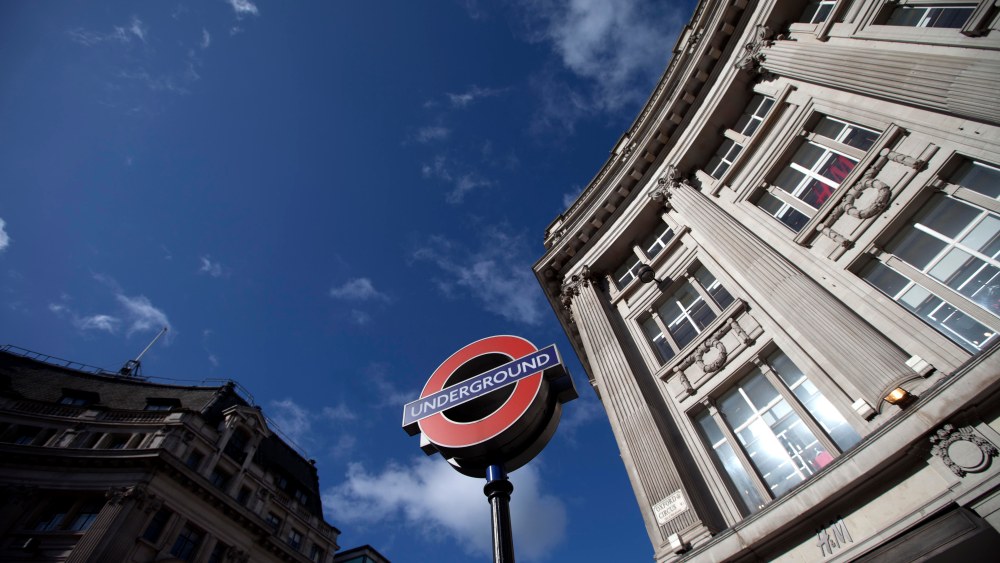 Oxford Circus Tube Station.