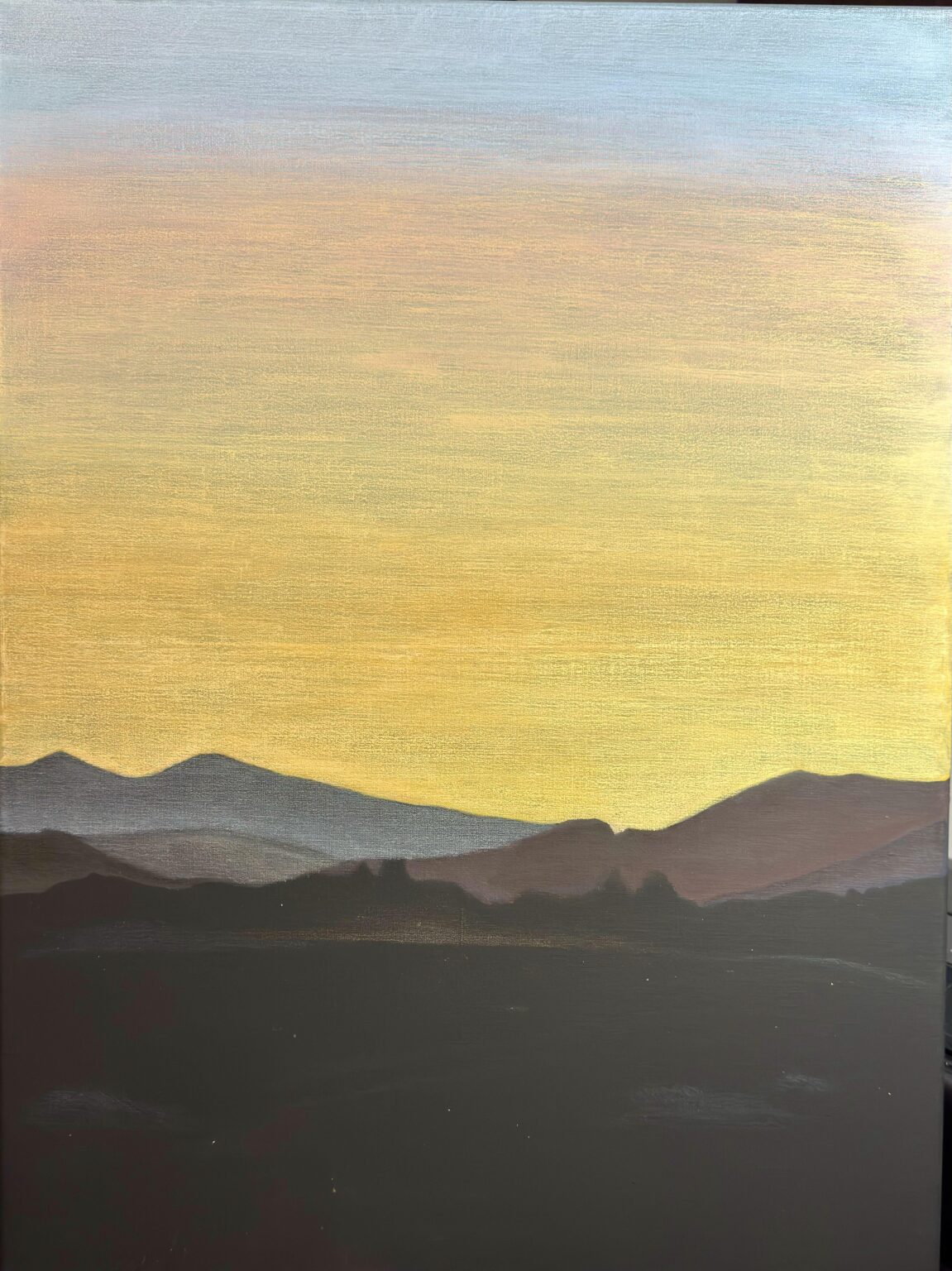 I painted the Sunset behind Softades beach, Larnaca