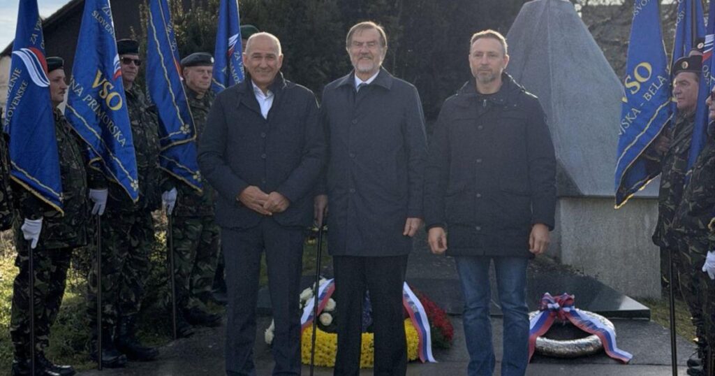 With Janša and Peterlet in Kočevska Reka, also the man from Velenj who beheaded Tito
