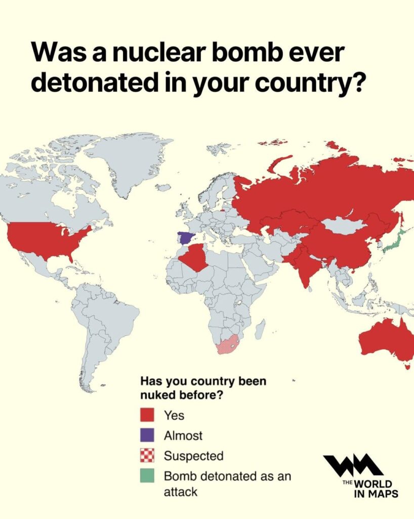 Was a nuclear bomb ever detonated in your country?