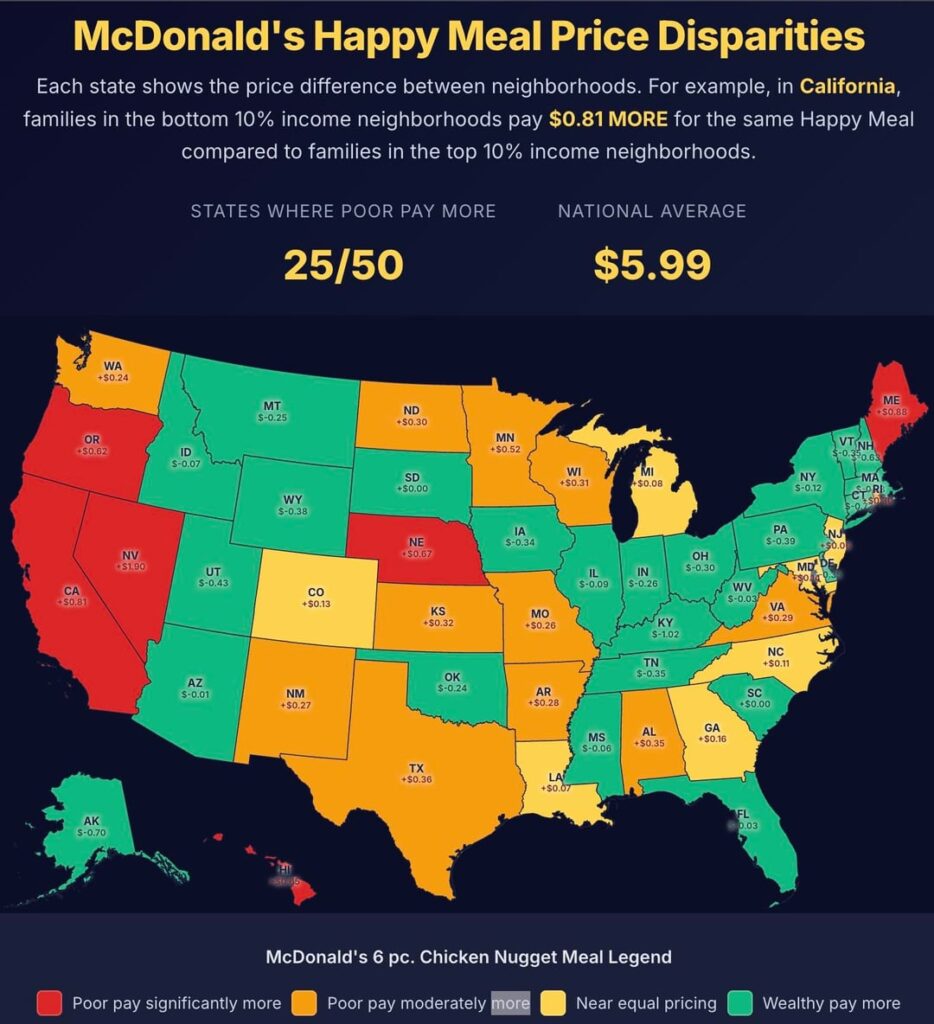 [OC] The Real Happy Meal Inequality – The Poor Pay More $