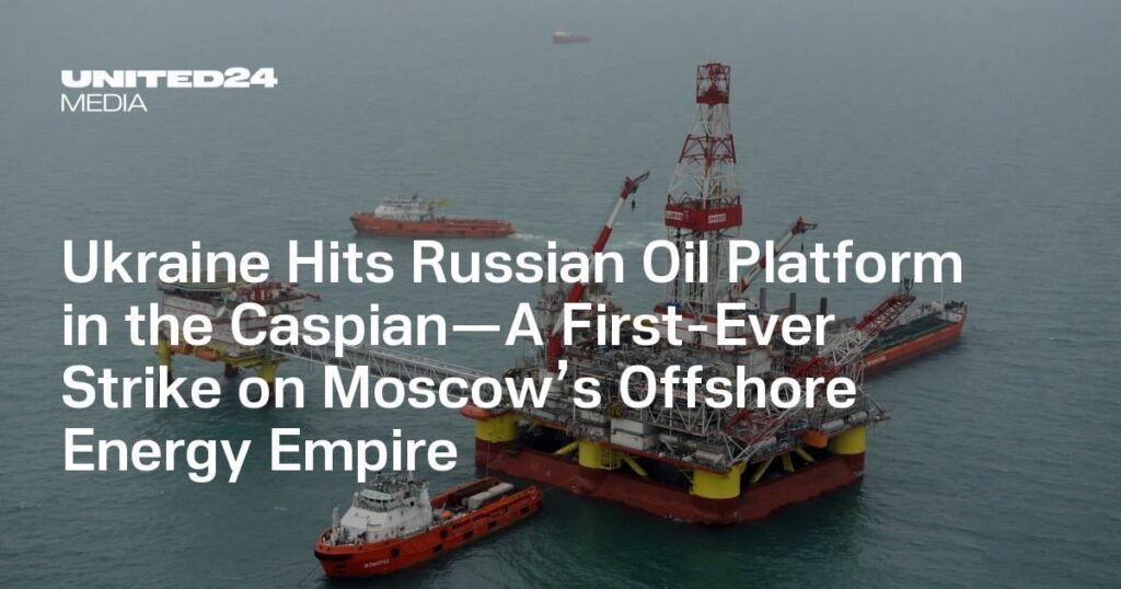 Ukraine Hits Russian Oil Platform in the Caspian—A First-Ever Strike on Moscow’s Offshore Energy Empire