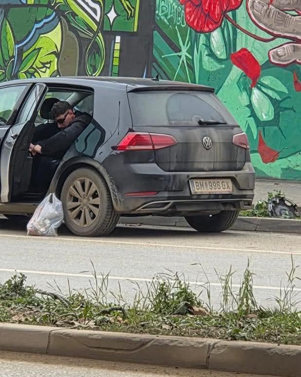 The scumbag comes here and throws garbage here and there