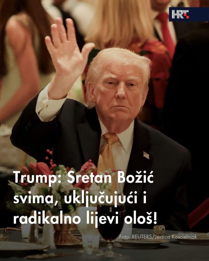 This is how the orange peacemaker says Merry Christmas