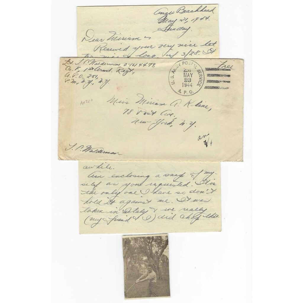 WW2 Era Letter Written By U.S. Soldier In Italy While In A Dugout On The Anzio Beachhead. Details in comments. Italy History.