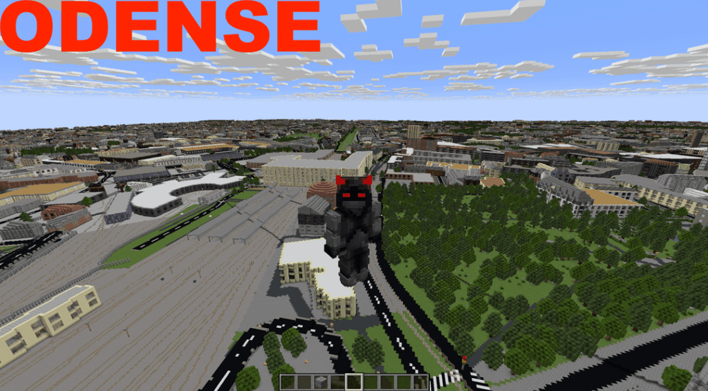 Danish cities generated in Minecraft