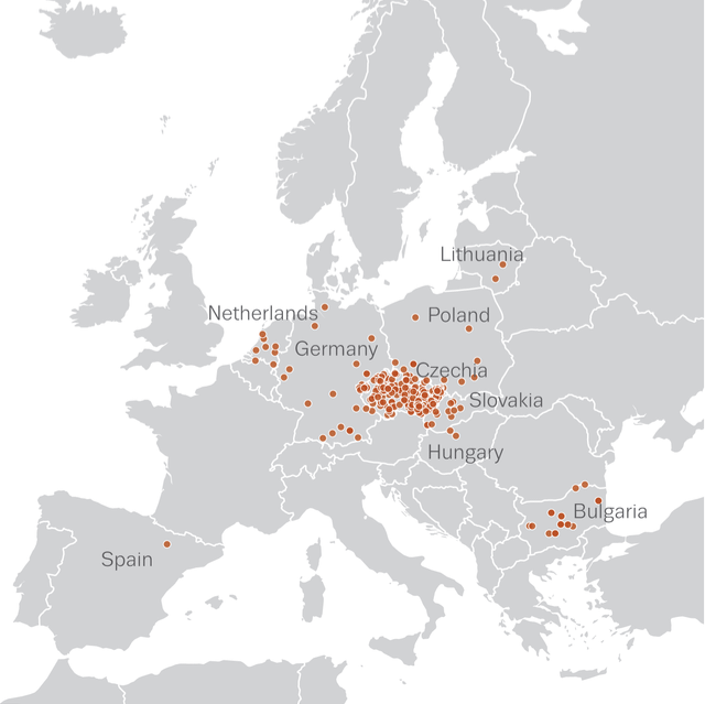 This map shows a found meth lab in Europe...Merry white Christmas! ❄️