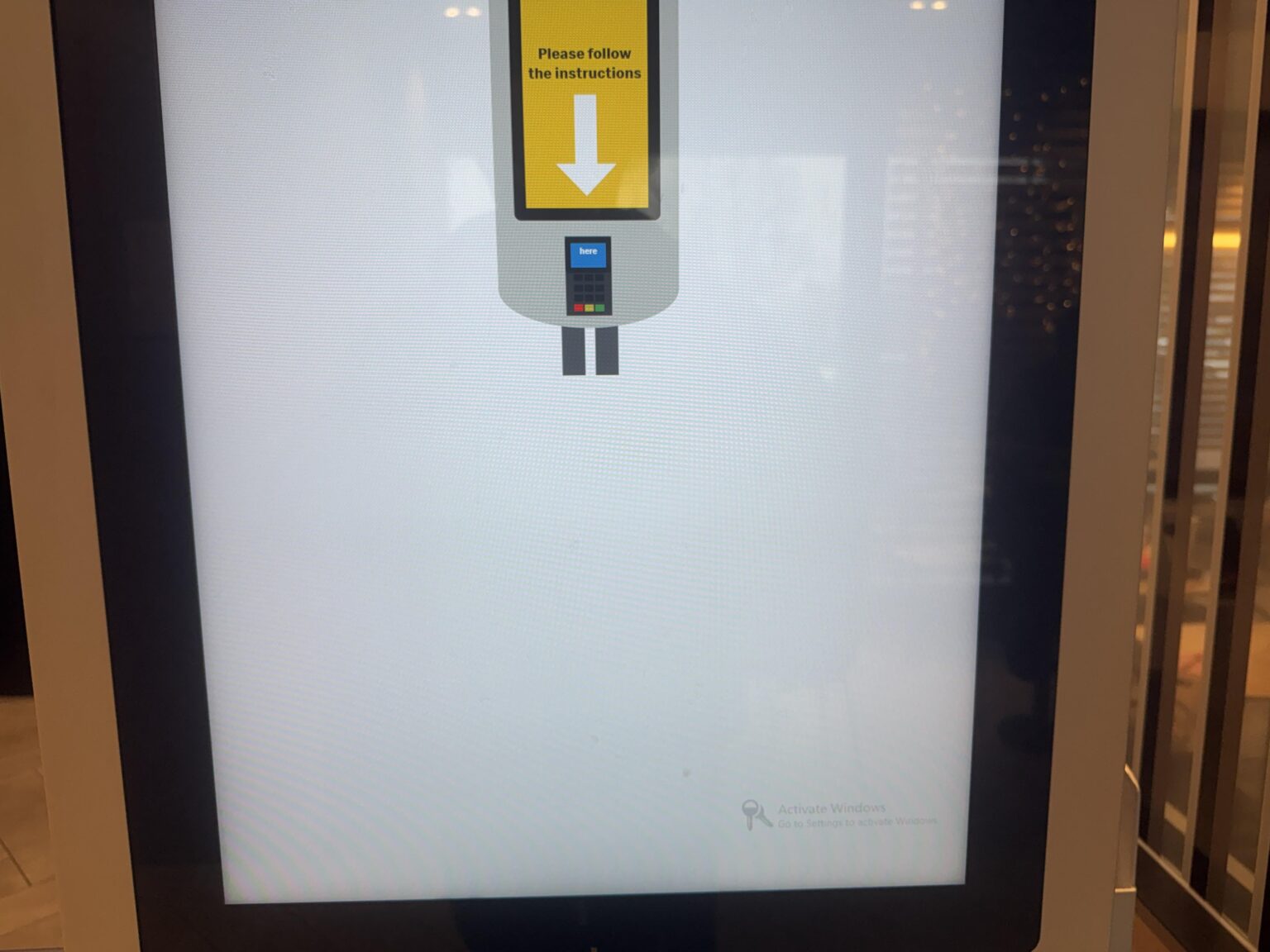 McDonald’s hasn’t activated Windows on all the payment terminals. 😂😂