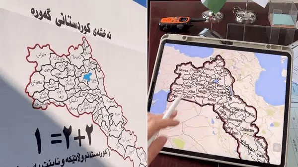 It was drawn on school walls and explained as a lesson: The map scandal dividing Türkiye on the walls of KRG schools!