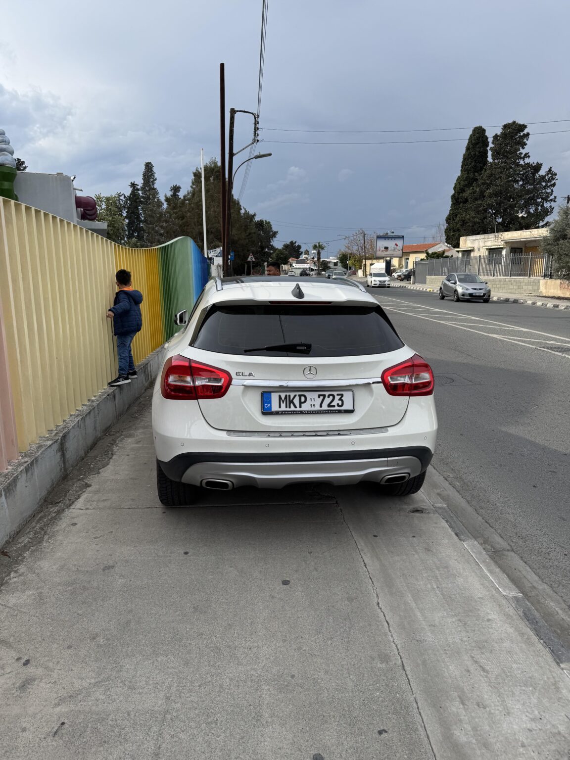 Asshole parking where a lot of people with strollers pass