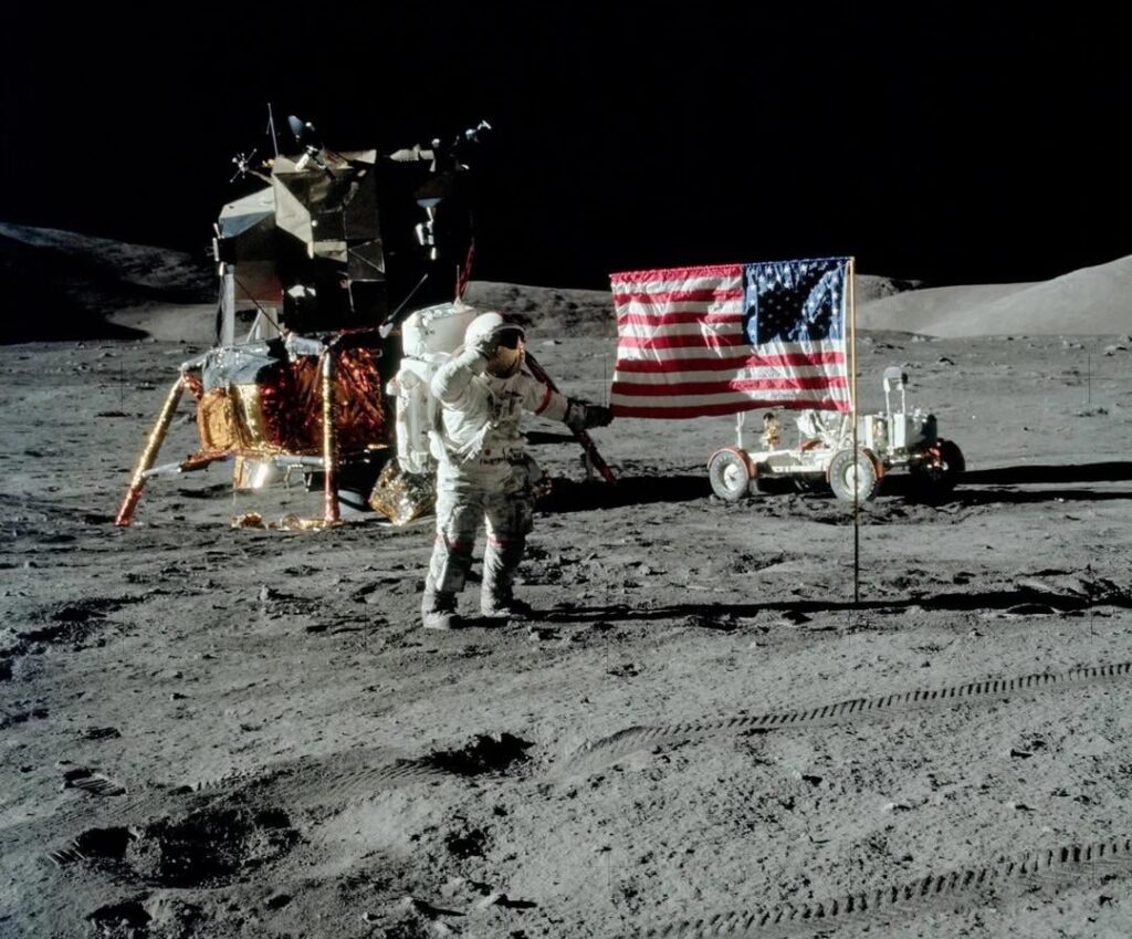 On this day in 1972, astronaut Eugene Cernan becomes the last person to walk on the moon. Both he and Harrison Schmitt completed the third and final extra-vehicular activity (EVA) of the Apollo 17 mission