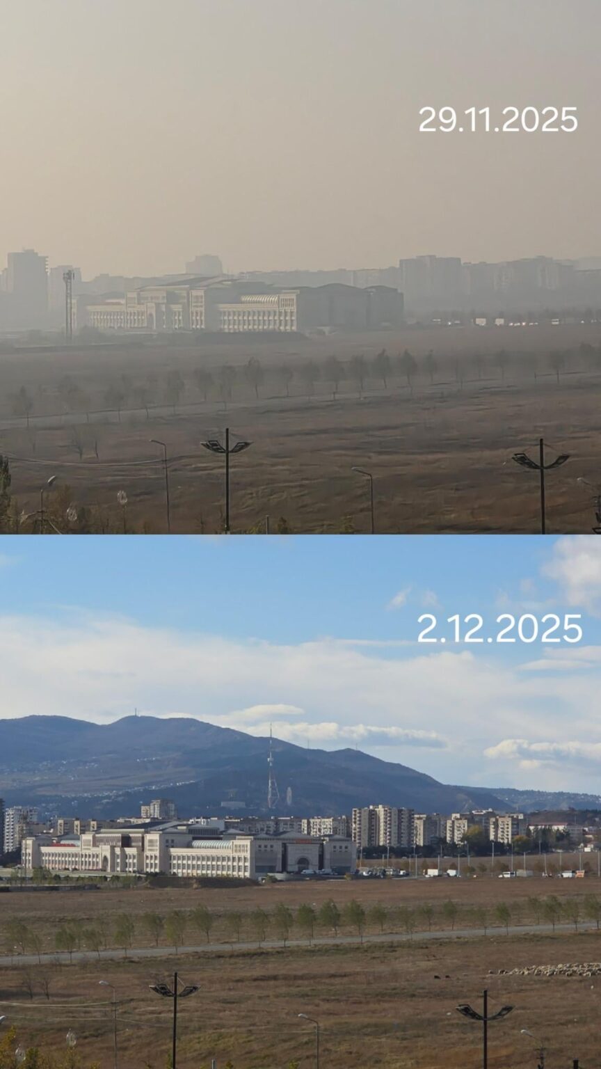 Tbilisi after 3 weeks of air pollution and smog.