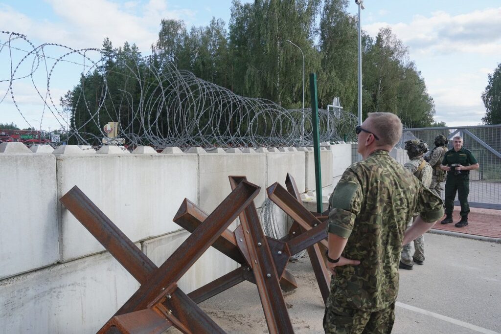 Latvian President Edgars Rinkēvičs at the Russian border, 19.08.2025
