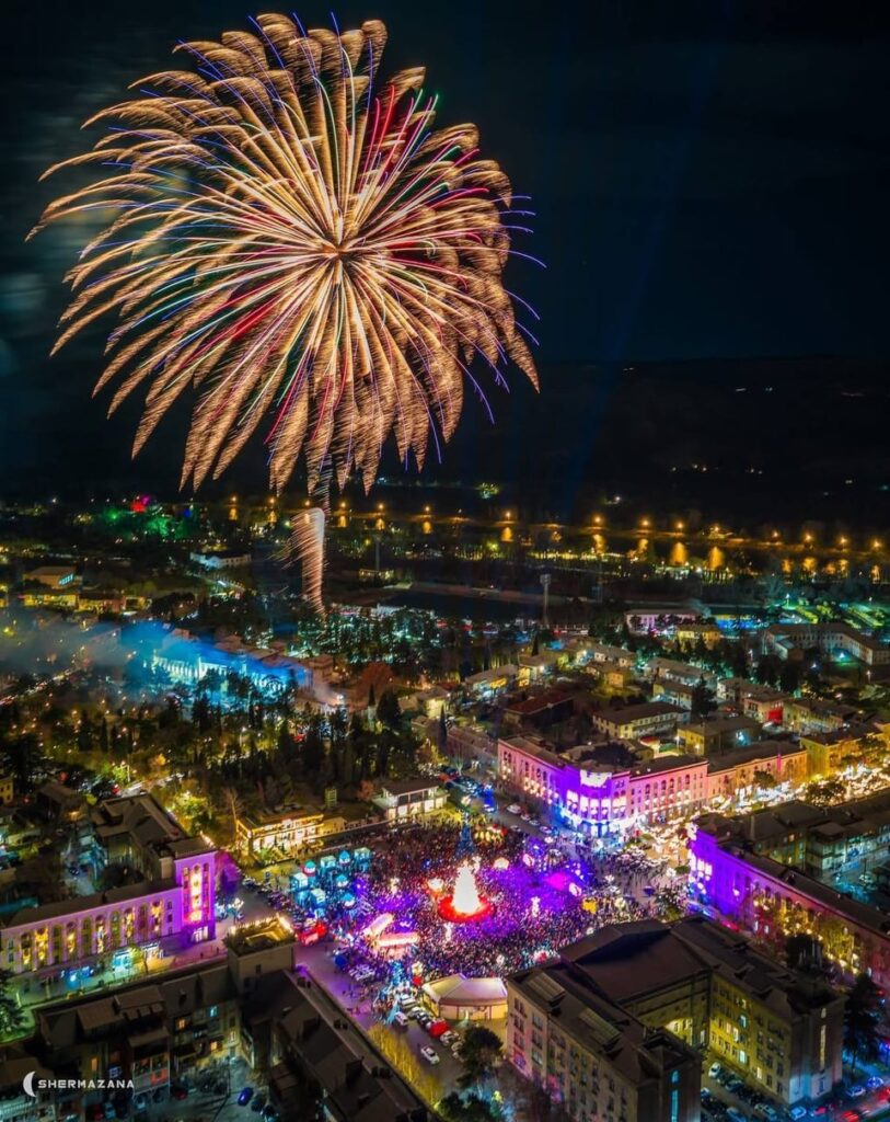 New Year Tree Officially Opens in Rustavi