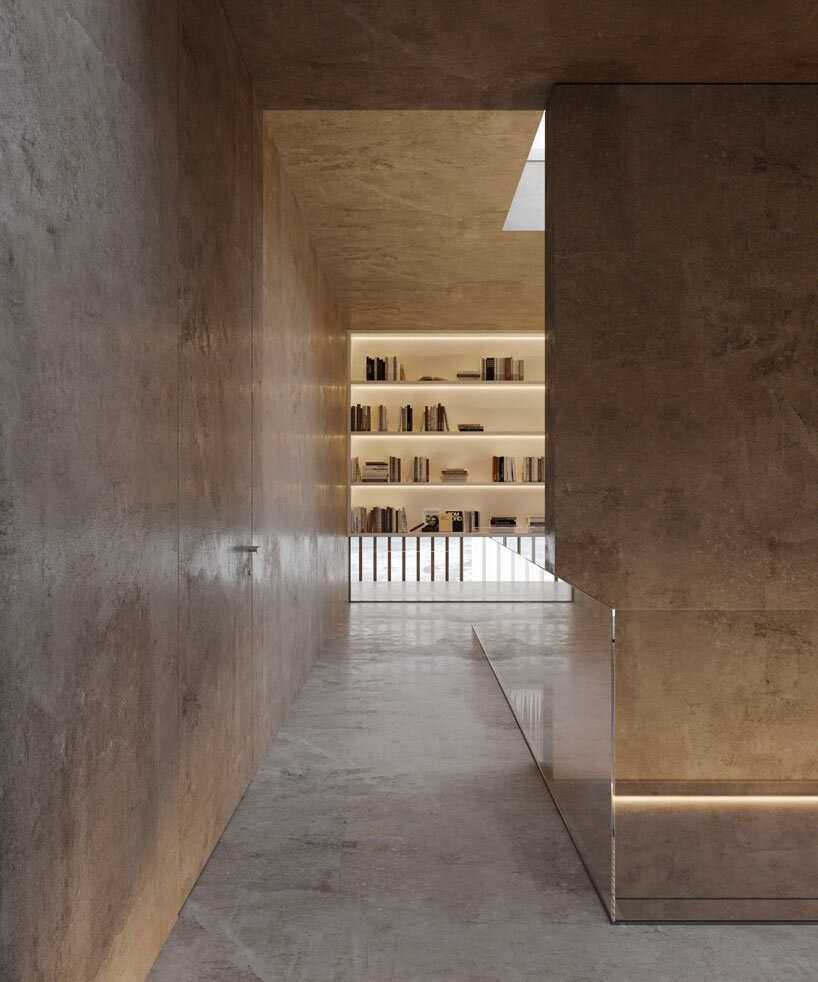 clad in timber, stone house by SHOVK perches over rocky oceanfront slope in portugal