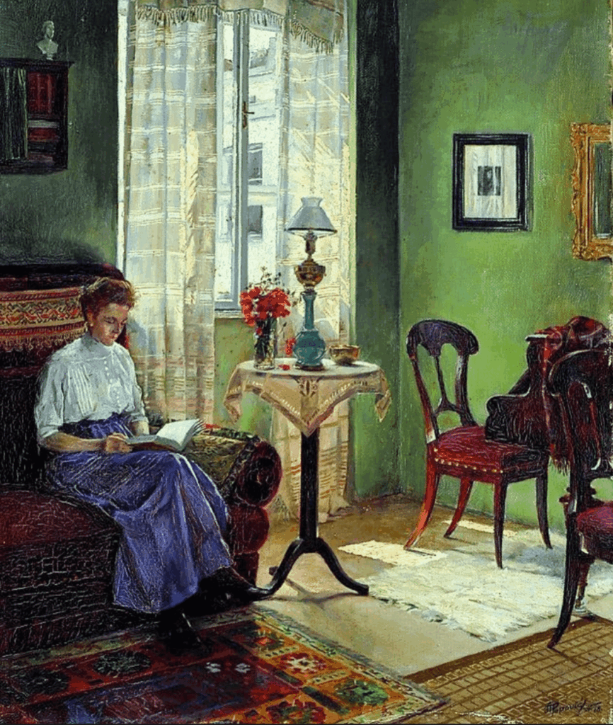 Painted by Bosnian painter Atanasije Popovic (Bosnian, 1885-1948)