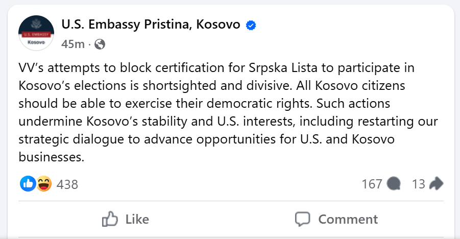 Don't put Serbia on the list hey, don't spoil us with America hey!