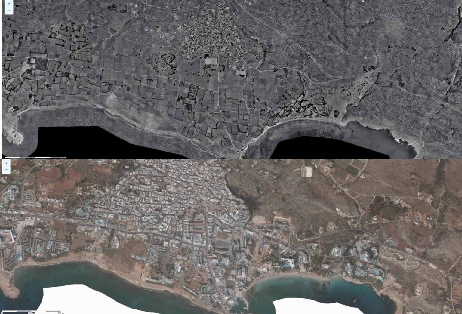 Ayia Napa in 1963 and recently