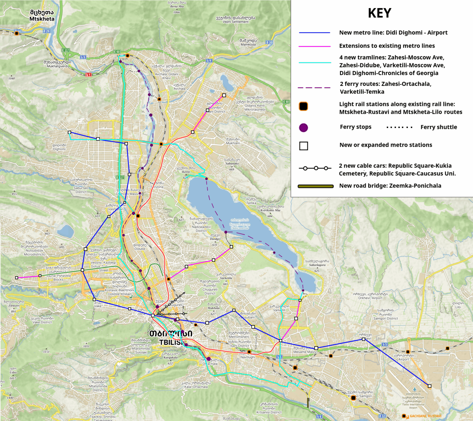 My master plan for improving mass transit and traffic situation in Tbilisi