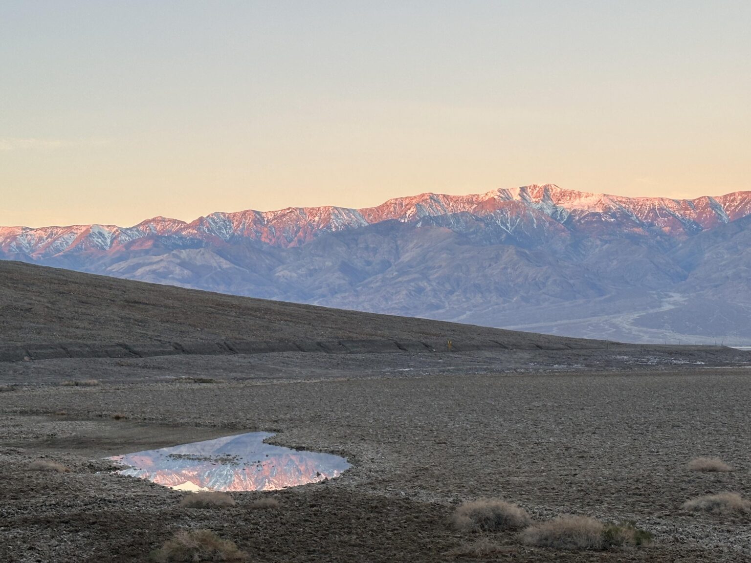 The desert in the morning is so relaxing and quiet.