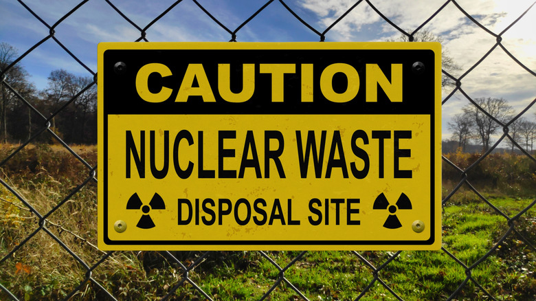 Nuclear waste warning sign